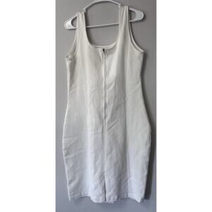 Derek Heart Women’s Sleeveless White Denim Dress – Size L Zipper zipper closure